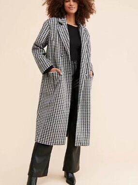 4th & Reckless Kendra Oversized Houndstooth Overcoat